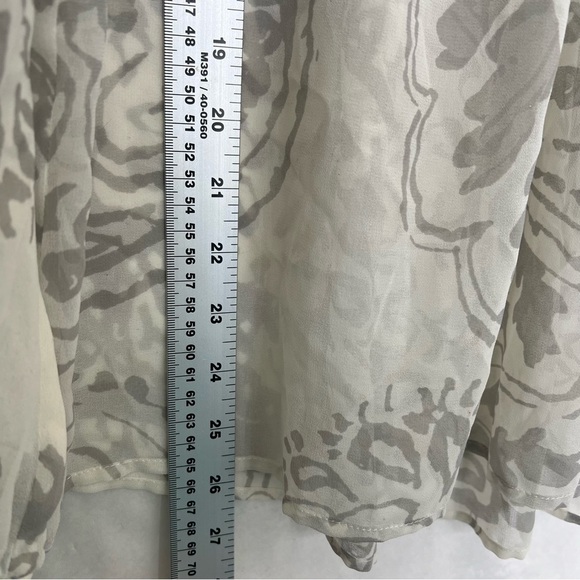 CAbi Size M Pin-Tuck  Pleated Peasant Sheer Blouse #634 - Picture 4 of 7